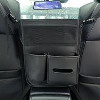 Odinis automobilio laikymo krepšys, interjeras, automatinė sėdynė, vidurinė dėžė, sėdynės nugarėlė pakaba Tvarkymas, pakabinamas tinklas, kišenės automobiliui juoda