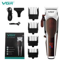 New VGR Cordless Hair Trimmer Professional Rechargeable Electric Barber Hair Clipper with LED Display Shaver Men's Hair Clipper Shape Carving V-189 ruda