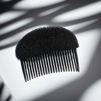 Invisible Hair Volume Booster Comb with Clip-On Sponge Pad, Discreet Foam Styling Tool for Effortless Updos & Fuller Buns juoda
