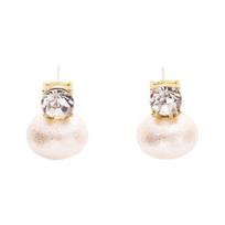 Light Luxury Pearl Studs Elegant Crystal Drop Earrings Romantic Zircon Stud  Gifts Pearl White