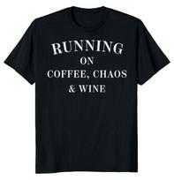 NEW LIMITED Running On Coffee Chaos Novelty Heavy Cotton Tee L