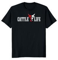 NEW LIMITED Cattle Life Taurine Cow Novelty Heavy Cotton Tee S