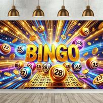 Background banner, background cloth for the bingo night's exciting games, wall decorations, wall coverings 47.2x31.5inch/120*80cm