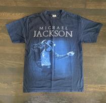 Vintage Michael Jackson T Shirt Mens Medium Navy Blue Short Sleeve Shirt XXXL