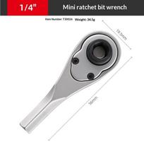 1/4 Inch Mini Ratchet Screwdriver Keychain Ergonomic Hex Bit Handle for Auto Repair Small Maintenance Tasks A2