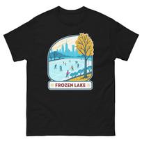Frozen Lake Mountain Ski Resort Town T-Shirt M