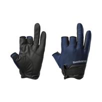 SHIMANO 01 Basic Gloves 3 Cut GL-008Y Navy L L tamsiai mėlyna