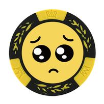 Hokushin Trading Casino Chip Marker Yellow Diameter Approx. 40mm Funny Approximately 40mm in diameter geltona