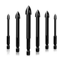 6 PCS Universal Drill Bit Set Carbide Drill Bit Multifunctional Drill Bits  Glass Ceramic Full juoda