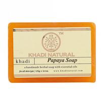 Natūralus rankų darbo muilas su papaja (125 g), Papajų muilas rankų darbo, Khadi Natural 6.875