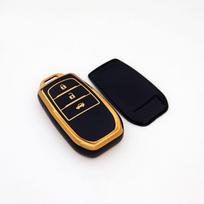 Skirta TOYOTA RAV4 Crown Hilux Fortuner Camry Land Cruiser Prado Tpu automobilio nuotolinio valdymo pulto rakto dėklo dangtelis Protect Shell Fob priedai juoda