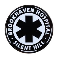 Silent Hill Port Creek Hospital Brooch: Black & White Round Badge - Game Enthusiast Collection Gift juoda