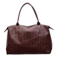 Vintage Tote Bag PU Large Capacity Shoulder Bag Women's Travel Bag kava