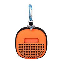 Nešiojimo dėklas, skirtas Bose SoundLink Micro, su nešiojama metaline kabliuku lengvam nešiojimui, minkštas silikoninis smūgiams atsparus dangtelis oranžinė