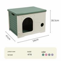 All-Season Rainproof Enclosed Cat & Dog House Shelter Cat House Only šviesiai violetinė spalva