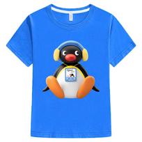 Pingu T-shirt Kawaii Boys Girls Kids Clothing Short Sleeves Sports Fashion Streetwear Manga/Comic Tees 2T