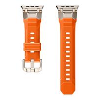 Rubber Sports Band for Apple Watch Ultra 3/2 49mm Titanium Color Sports Bracelet for iWatch Series 11 10 46mm 9 8 7 6 se 44 45mm for Ultra 3 49mm