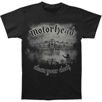 Motorhead Clean Your Clock B&W marškinėliai X-Large Juodi Unisex marškinėliai XXXXL