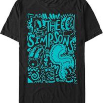 Men's The Simpsons Pop Art Family T-Shirt S juoda