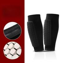 1 Pair Honeycomb Padded Soccer Shin Guards Breathable Football Shin Pads for Kids Adults Athletes XS juoda