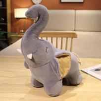 28cm/11.02in Elephant Plush Toy Doll Pink plus Gray Joyful Elephant designed for KidsandGirlfriend Holiday Birth Date Xmas Gifts Home Decor 28cm pilka spalva