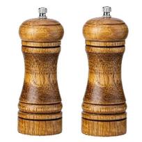 Salt and Pepper Grinders Spice Cruet Solid Wood 2 pcs