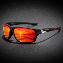 New Polarized Sports Sunglasses for Men, High-Quality TAC Lens Frame, Full Rim, UV Protection, Alloy Decorative, for Climbing gray