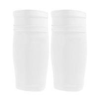 1 Pair Football Shin Guard Kickboxing Calf Breathable Nylon MTB with Pocket Sleeve for Men M balta