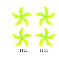 GEMFAN 2925 5-Blade 3-inch FPV Drone Propellers fluorescencinė geltona spalva