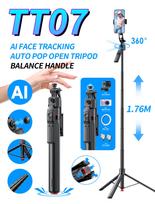 Auto for Open Ai Smart Gimbal Tripod Selfie Stick Foldable 360 Auto Follow-up Face Tracking Aluminum Alloy Desk Use All-in-one TT07 juoda