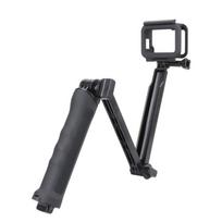 Gopro Accessories Three-fold Selfie Stick, Folding Three-way Adjustable Arm, Action Camera, Mobile Phone Selfie Stick juoda