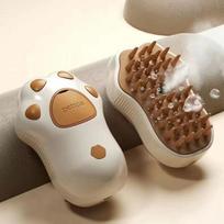 Cat Paw Shape Electric Pet Hair Brush Comb Steam Hair Removal Combs Dog and Cat Grooming Massager Made of Durable Plastic ruda