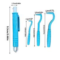 5pcs Flea Remover Hook Tick Remover Tweezer Tick Pull Pet Cat Dog Accessories Tick Tool Pet Mites Flea Extractor Pet Supplies šviesiai mėlyna spalva