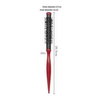 Portable Aluminum Cylindrical Hair Roller Comb Soft Bristle Fluffy Root Lifting Brush for Travel Daily Use 16