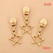 Zipper Slider Puller 10 Pcs Star Style Quick Fix for Nylon Zips Jackets Suitcases Duffel Bags Outdoor Travel Use