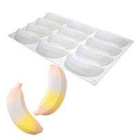 Non-Stick Silicone Dessert Baking Mold 6/12 Cavity Heat Resistant for DIY Banana Mousse Cake Pudding Home Daily Baking C