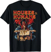 Houses and Humans Vintage Retro 90s Funny Gamer Gaming T-Shirt M