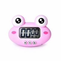 Cute Animal Stopwatch Study Chronograph Home Kitchen Timer Cooking Tool Time Reminder Alarm Clock Pink Frog