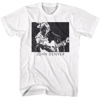 John Denver Musician On Stage Live In Concert Men's T Shirt Folk Music Merch 3XL