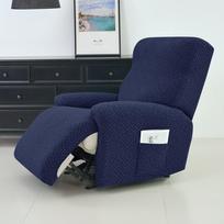 Thicken Recliner Sofa Cover 1 Seater Stretch Relax Armchair Cover Stretch Lazy Elastic Jacquard Couch Chair Cover For Home Room 1 Seater (4pcs)