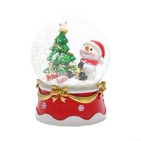 Snow Globes Decoration Resin Energy Efficient LED Light Christmas Desk Ornament