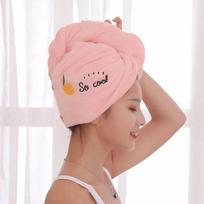 Women Girl's Magic Microfiber Shower Cap Towel Bath Hats for Women Dry Hair Cap Quick Drying Soft for Lady Turban Head rožinė
