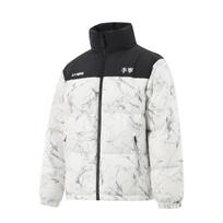 Li Ning Hot Pots Down Collection Sports Fashion Collection Down Jacket Unisex Black White Ice Crackle AYMU601-2 3XL
