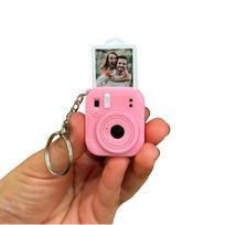 Portable Mini Camera Keychain Lightweight Bag Hanging Ornament 3D Print Camera Pendant  Gift Giving rožinė