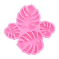 Monstera Leaves Ear Studs Combination Earring Mold Epoxy Resin Jewelry Mold Resin Casting Pendant Mold for Diy