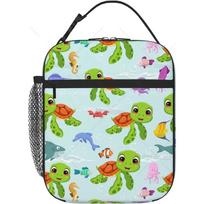 Cartoon Killer Whale Reusable Insulated Cooler Lunch Bags for Men Women Leakproof Large Tote Lunch Box Snack Bag with Pocket 26x21x11CM juoda