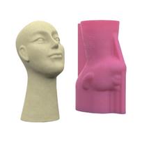 Silicone Vase Molds Succulent Planter Mold Human Face Shape Silicone Flowerpot Mold Suitable for Crafting Vase Planter