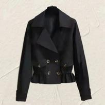 Women Spring Autumn Long Sleeve Short Windbreaker Ladies Solid Simple Jacket 3XL juoda