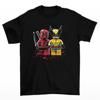Deadpool marškinėliai Unisex Medvilniniai Super herojus Wolverinas Marvel Pica Dydžiai Nauji 2XL