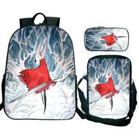 3pc Hollow Knight School Backpack for Children School Bags Silksong Teenage Boys Mochila Escolar Infantil 7